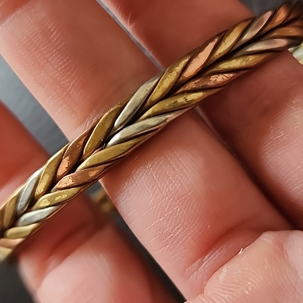 VTG Braided Metal Cuff Bracelet